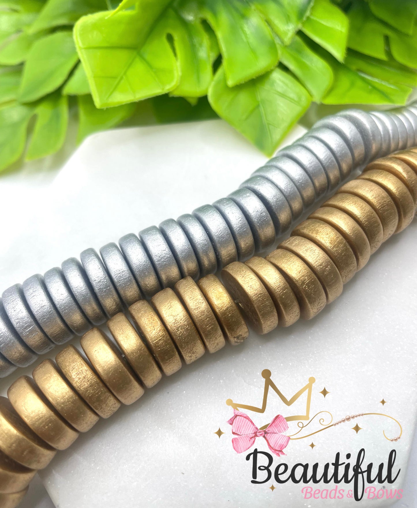 Wood Beads Flat Round