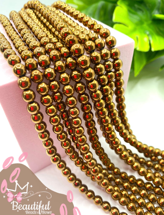 Brown Round Hematite 6mm